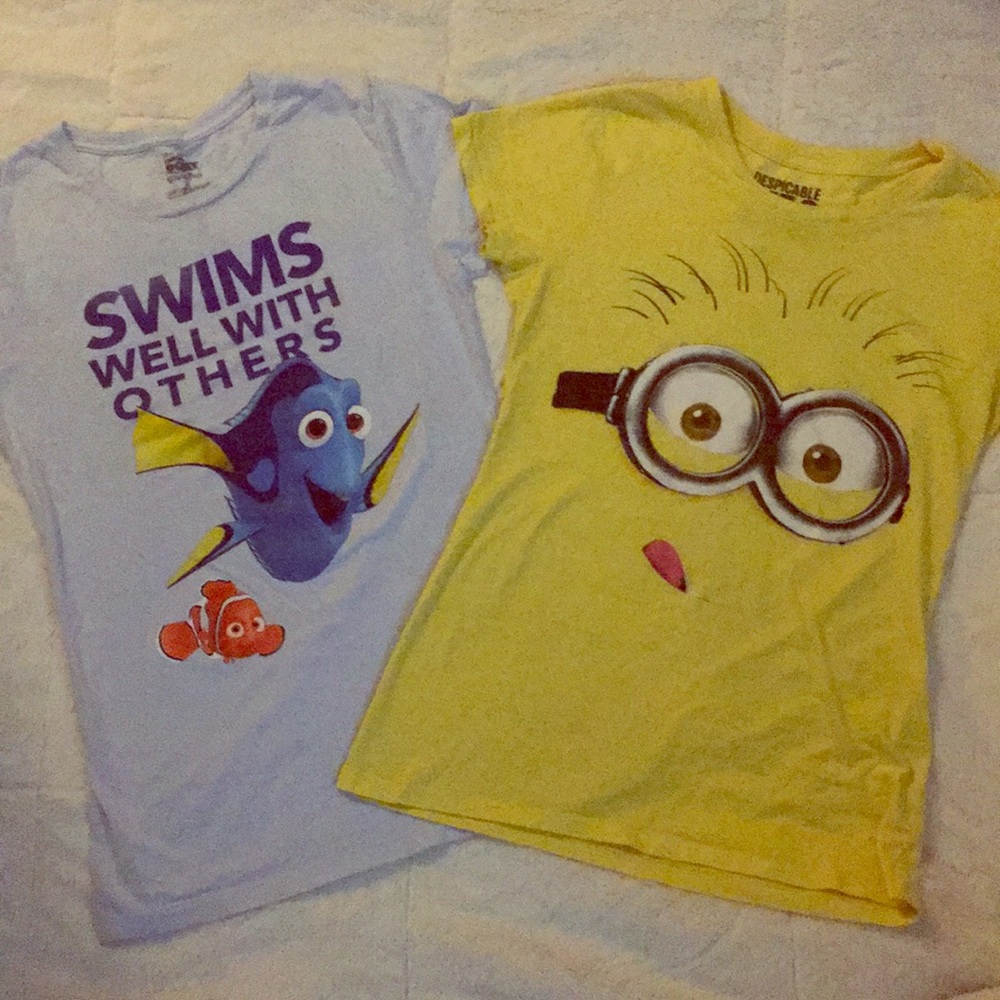Minion and Finding Nemo women’s T shirt